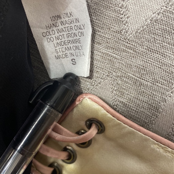 Ingina;melero 100% Silk Mini Slip Dress Underwire Cups Corset Black Size:2/4 - Picture 5 of 6